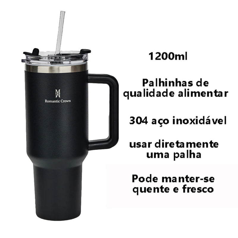 🥤 Copo Térmico Romantic Crown — Estilo, Durabilidade e Bebida na Temperatura Certa!