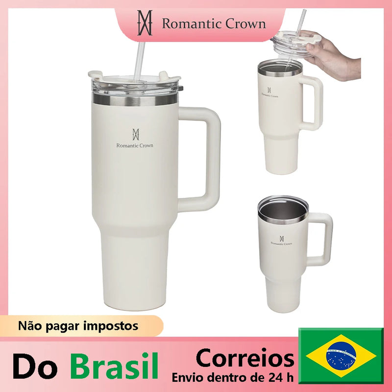 🥤 Copo Térmico Romantic Crown — Estilo, Durabilidade e Bebida na Temperatura Certa!
