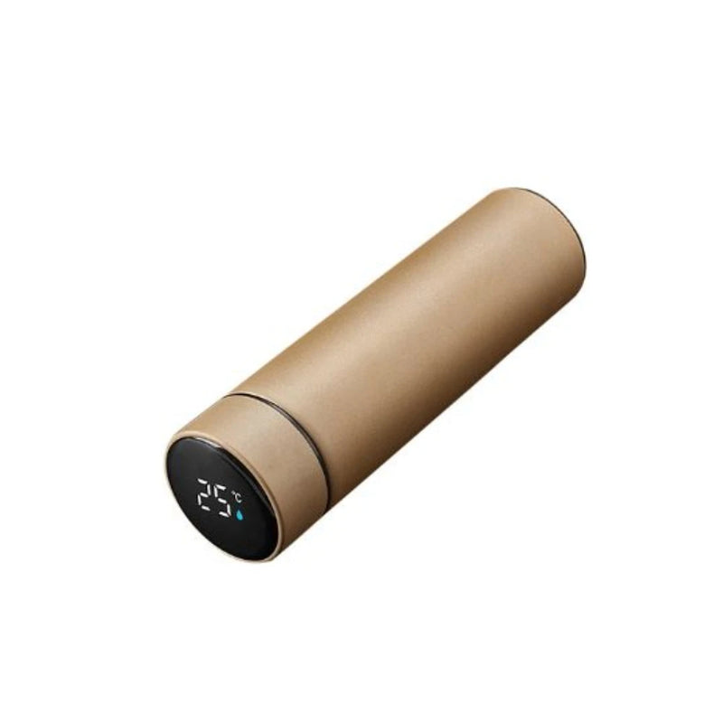 Garrafa Térmica Com Termômetro Led Digital Em Aço Inox Gelado 500ml