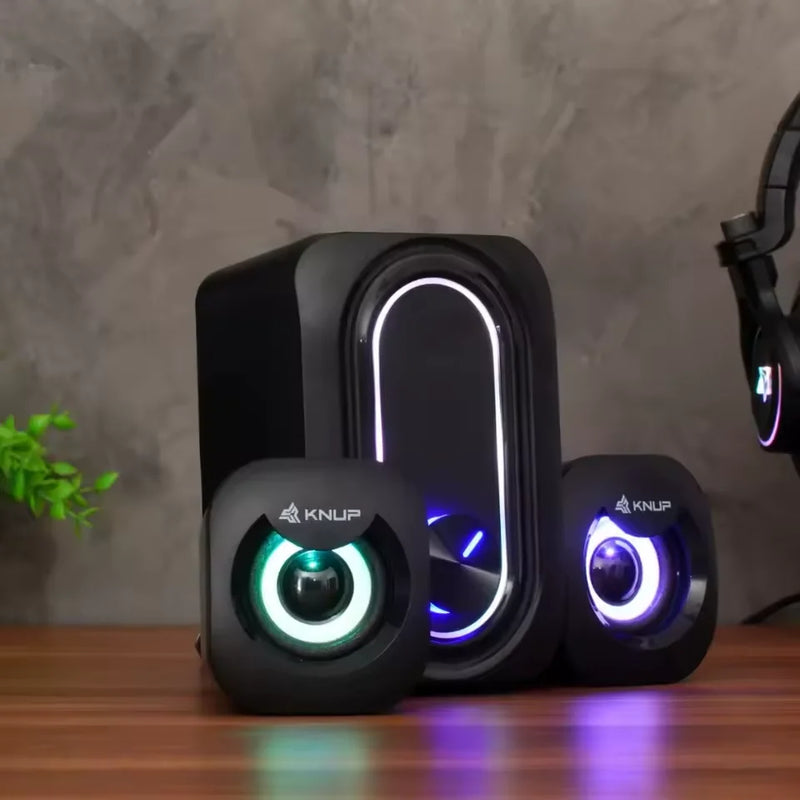 Caixa De Som Bluetooth RGB Potente Para SMART TV Celular Computador Usb