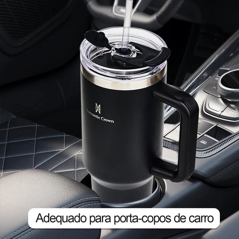 🥤 Copo Térmico Romantic Crown — Estilo, Durabilidade e Bebida na Temperatura Certa!