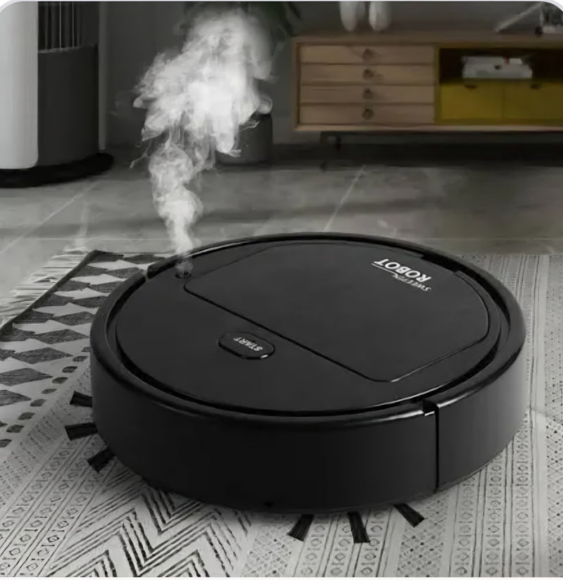 Robô Varredora/Aspirador De Pó 1200PA Automática 3 Em 1 Limpeza Doméstica Robótico Inteligente E Silencioso